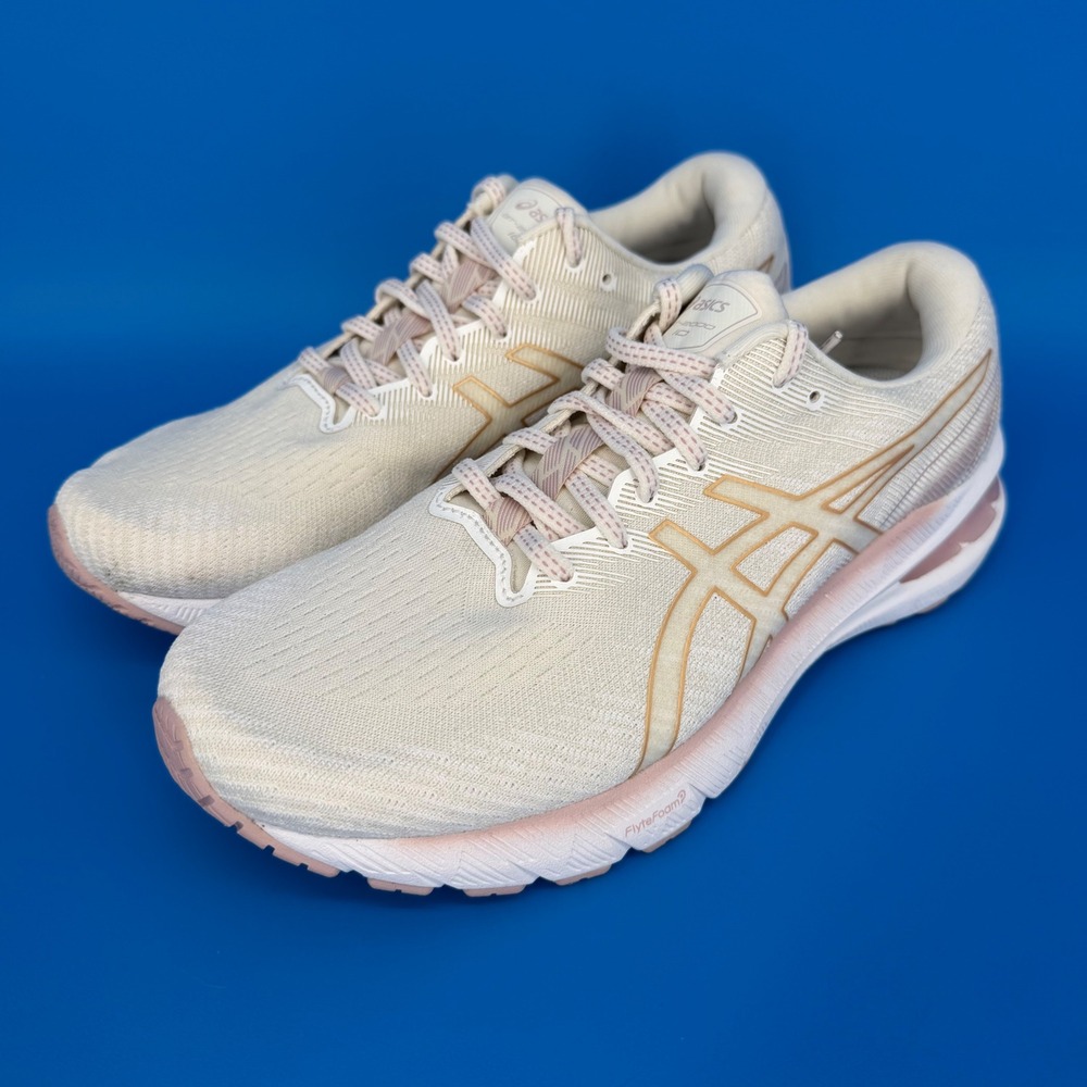 Asics GT-2000 SZ 10 Womens Running Shoes Cream Rose Gold Pink 1012B266 Sneakers
